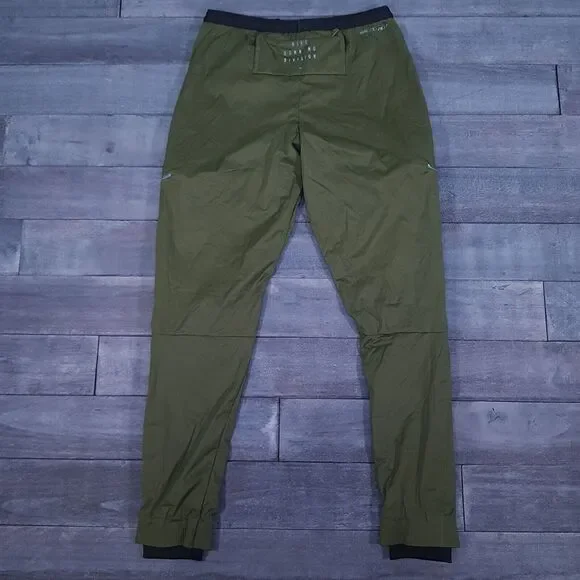 NIKE Storm-Fit ADV Run Division Running Pants Mens Size‎ SMALL Rough Green
